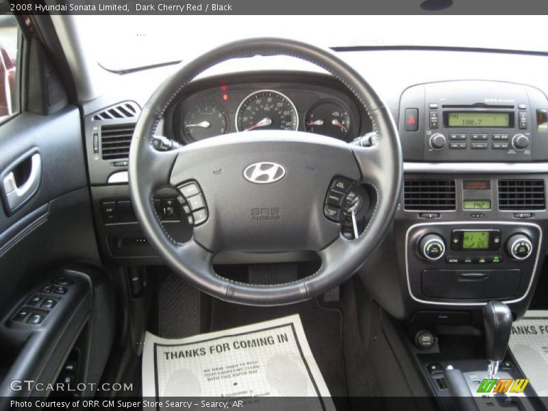Dark Cherry Red / Black 2008 Hyundai Sonata Limited