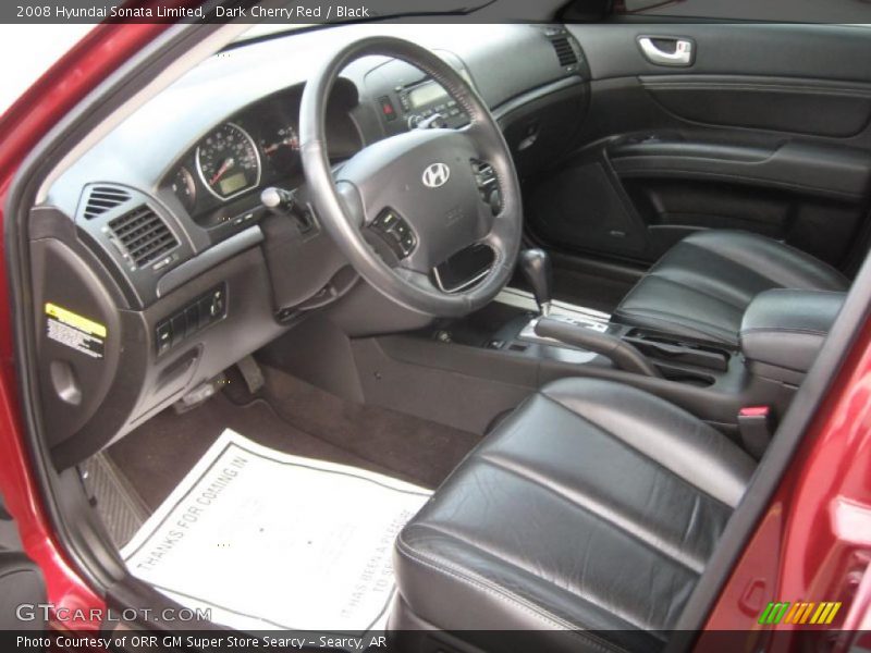 Dark Cherry Red / Black 2008 Hyundai Sonata Limited