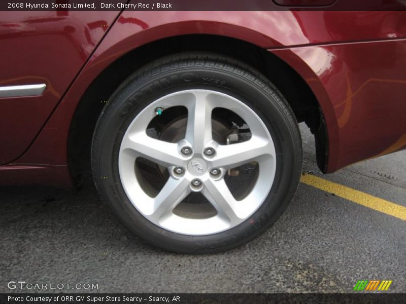 Dark Cherry Red / Black 2008 Hyundai Sonata Limited