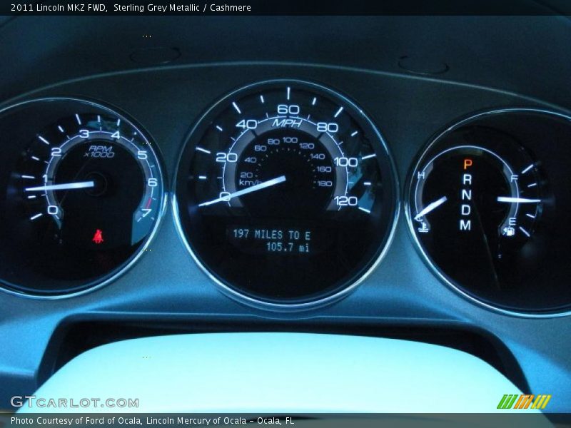 Sterling Grey Metallic / Cashmere 2011 Lincoln MKZ FWD