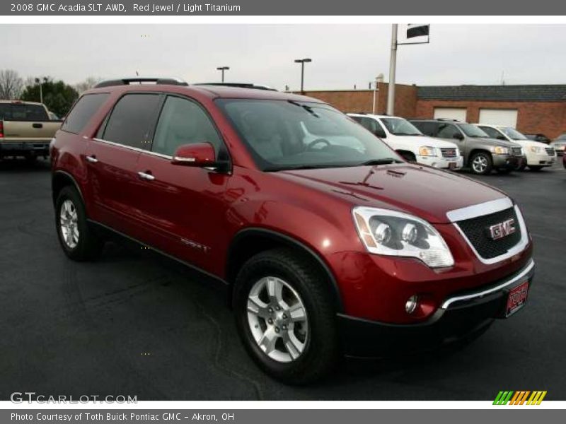 Red Jewel / Light Titanium 2008 GMC Acadia SLT AWD