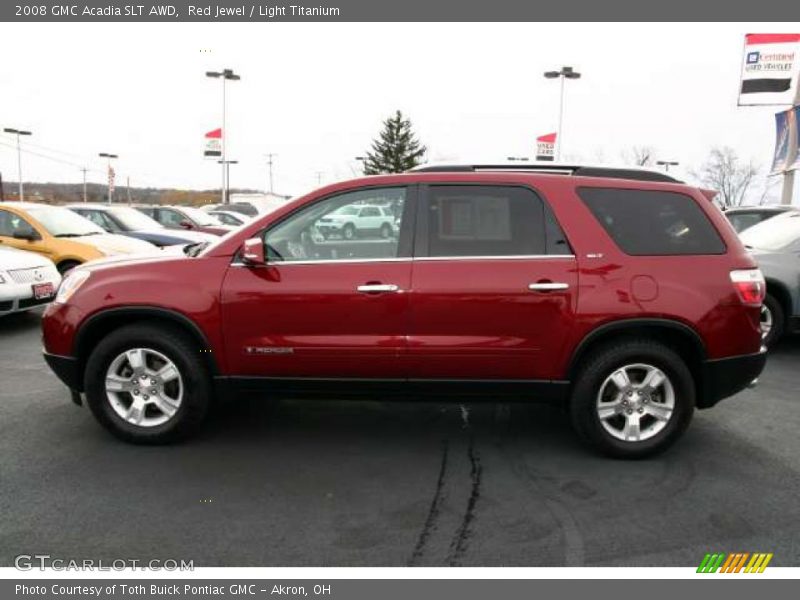 Red Jewel / Light Titanium 2008 GMC Acadia SLT AWD