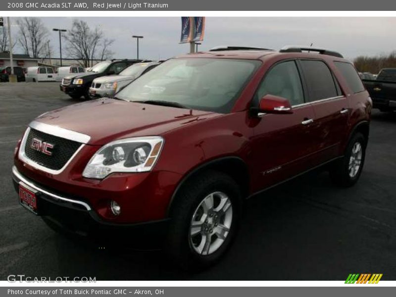 Red Jewel / Light Titanium 2008 GMC Acadia SLT AWD
