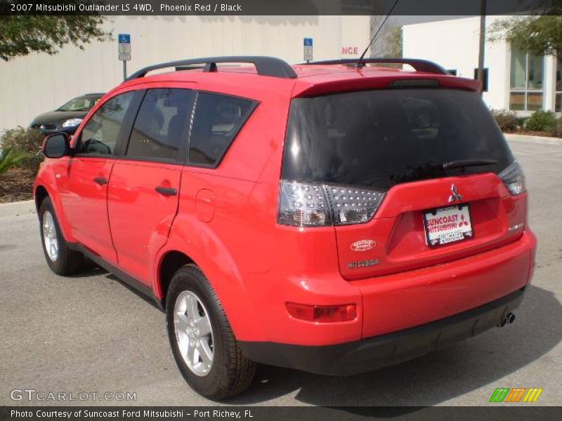 Phoenix Red / Black 2007 Mitsubishi Outlander LS 4WD