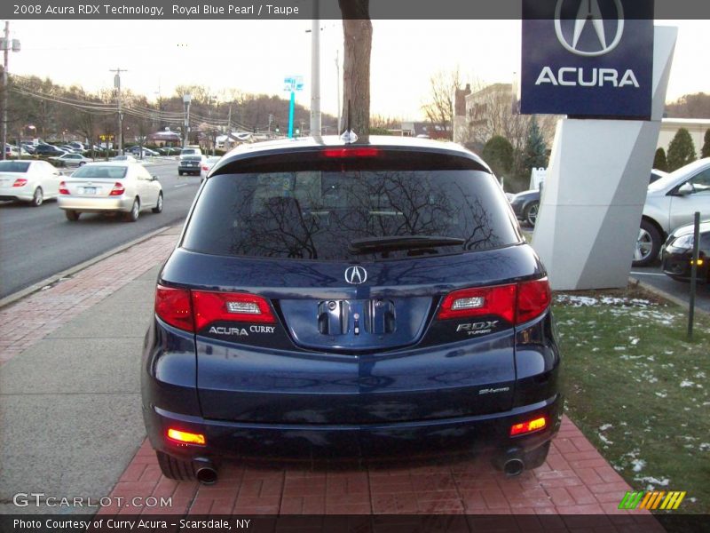 Royal Blue Pearl / Taupe 2008 Acura RDX Technology