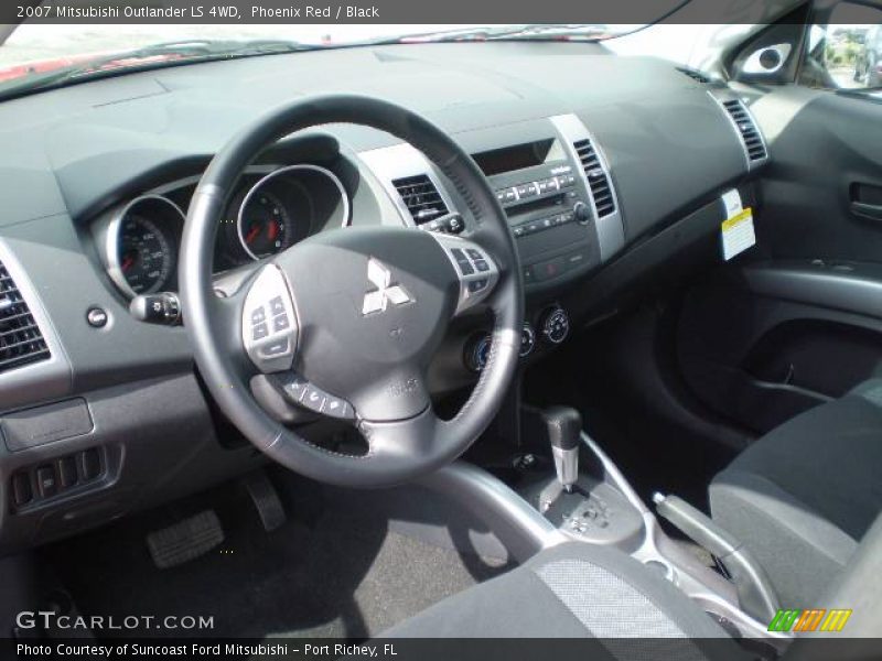 Phoenix Red / Black 2007 Mitsubishi Outlander LS 4WD