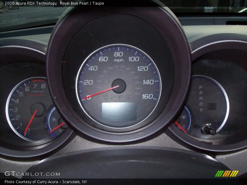 Royal Blue Pearl / Taupe 2008 Acura RDX Technology