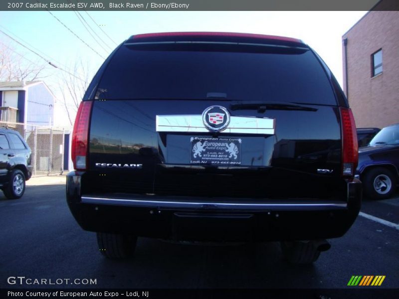 Black Raven / Ebony/Ebony 2007 Cadillac Escalade ESV AWD