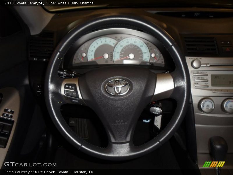 Super White / Dark Charcoal 2010 Toyota Camry SE