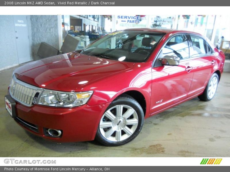 Vivid Red Metallic / Dark Charcoal 2008 Lincoln MKZ AWD Sedan