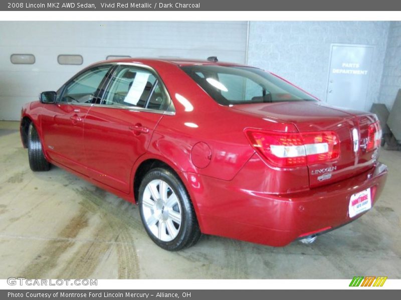Vivid Red Metallic / Dark Charcoal 2008 Lincoln MKZ AWD Sedan