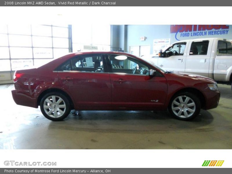 Vivid Red Metallic / Dark Charcoal 2008 Lincoln MKZ AWD Sedan