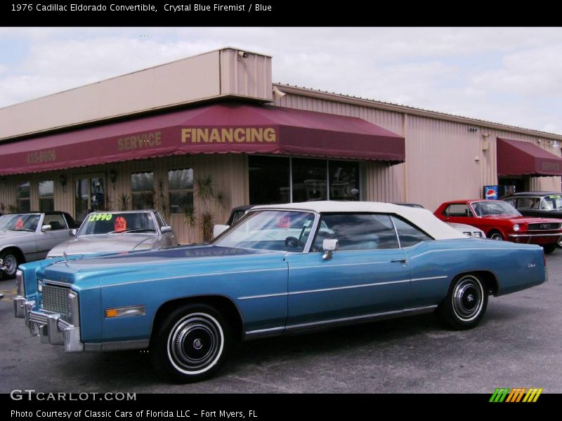 Crystal Blue Firemist / Blue 1976 Cadillac Eldorado Convertible