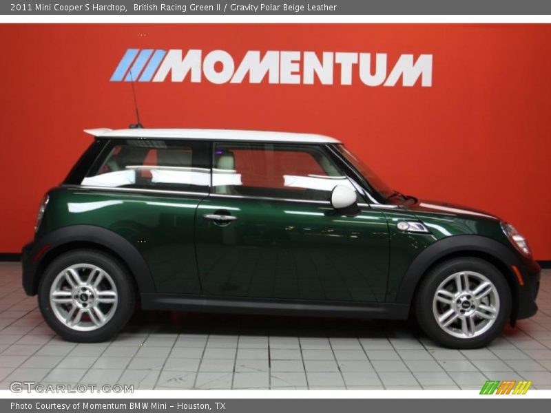 British Racing Green II / Gravity Polar Beige Leather 2011 Mini Cooper S Hardtop