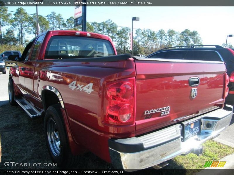 Inferno Red Crystal Pearl / Medium Slate Gray 2006 Dodge Dakota SLT Club Cab 4x4