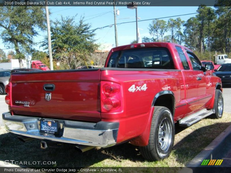Inferno Red Crystal Pearl / Medium Slate Gray 2006 Dodge Dakota SLT Club Cab 4x4