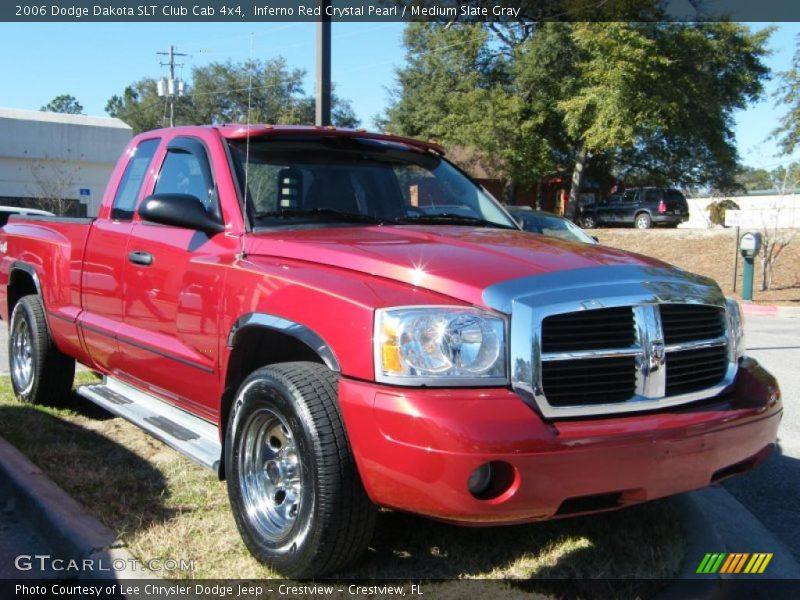 Inferno Red Crystal Pearl / Medium Slate Gray 2006 Dodge Dakota SLT Club Cab 4x4