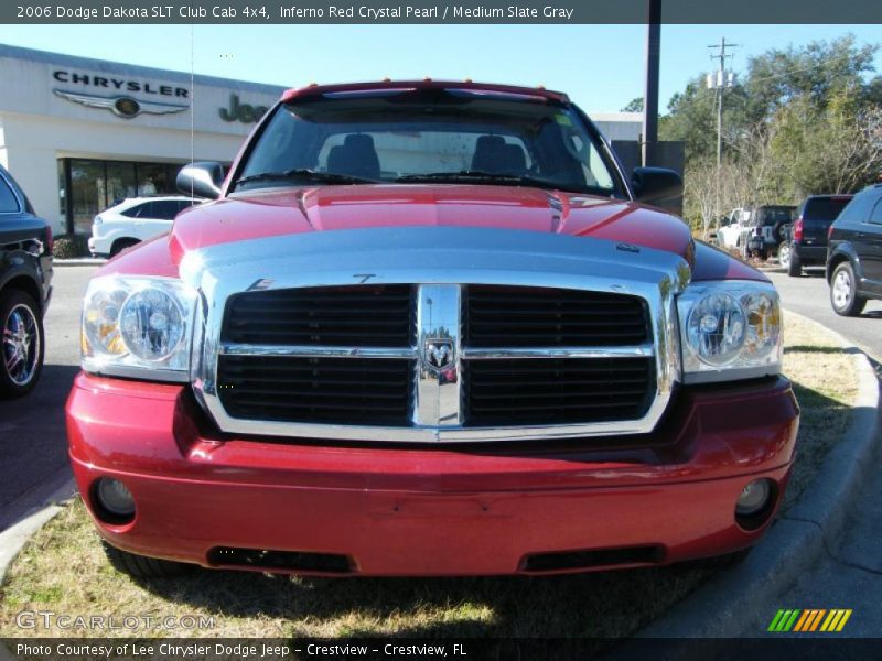Inferno Red Crystal Pearl / Medium Slate Gray 2006 Dodge Dakota SLT Club Cab 4x4