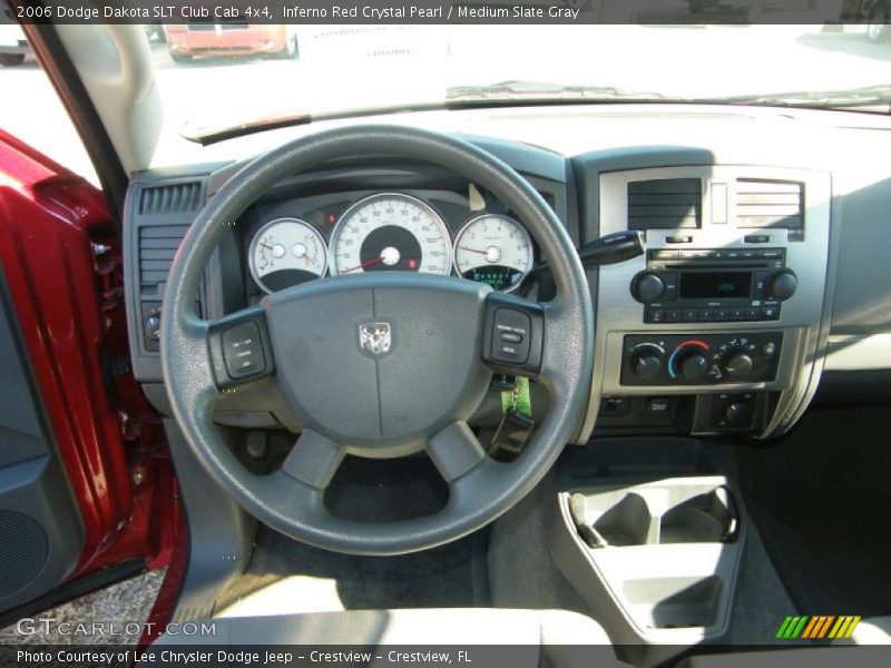 Inferno Red Crystal Pearl / Medium Slate Gray 2006 Dodge Dakota SLT Club Cab 4x4