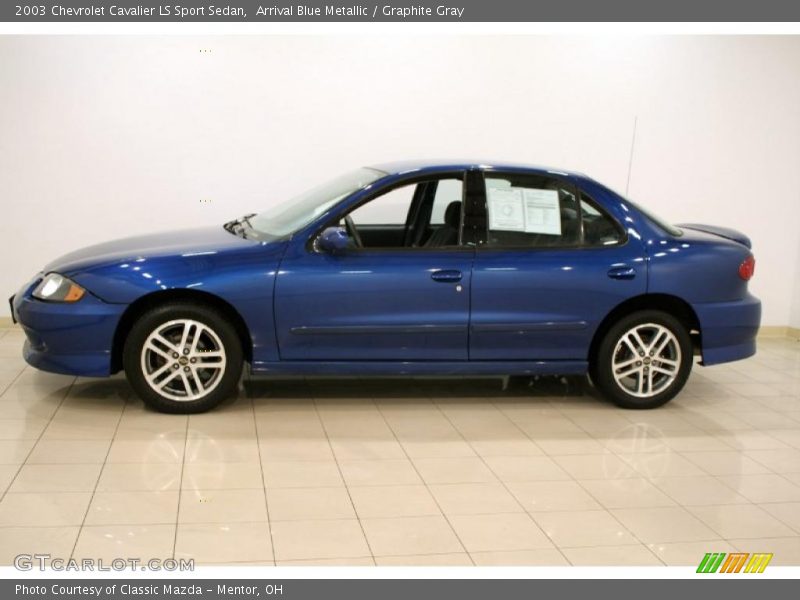 Arrival Blue Metallic / Graphite Gray 2003 Chevrolet Cavalier LS Sport Sedan