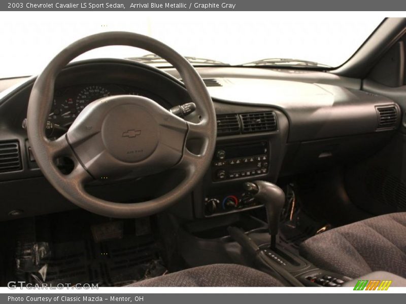 Arrival Blue Metallic / Graphite Gray 2003 Chevrolet Cavalier LS Sport Sedan