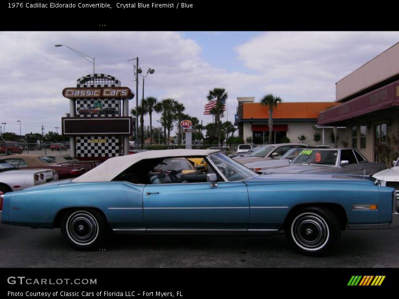 Crystal Blue Firemist / Blue 1976 Cadillac Eldorado Convertible
