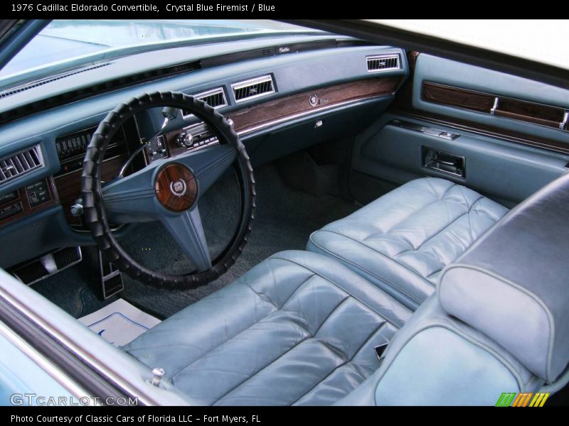 Crystal Blue Firemist / Blue 1976 Cadillac Eldorado Convertible