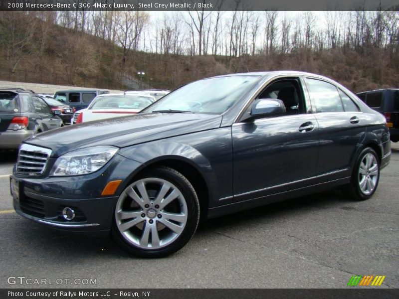 Steel Grey Metallic / Black 2008 Mercedes-Benz C 300 4Matic Luxury