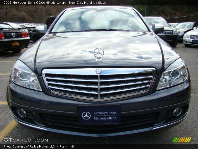 Steel Grey Metallic / Black 2008 Mercedes-Benz C 300 4Matic Luxury