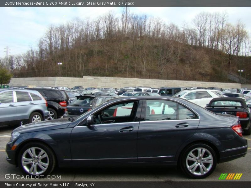 Steel Grey Metallic / Black 2008 Mercedes-Benz C 300 4Matic Luxury