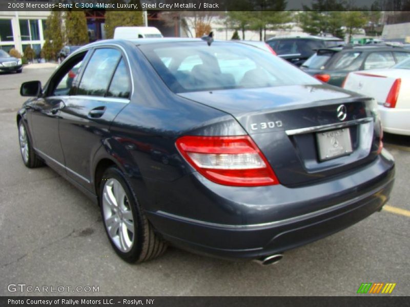Steel Grey Metallic / Black 2008 Mercedes-Benz C 300 4Matic Luxury