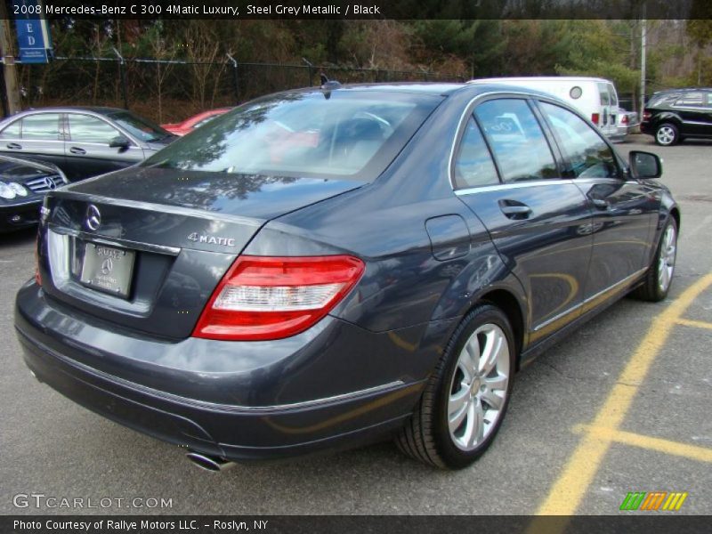 Steel Grey Metallic / Black 2008 Mercedes-Benz C 300 4Matic Luxury