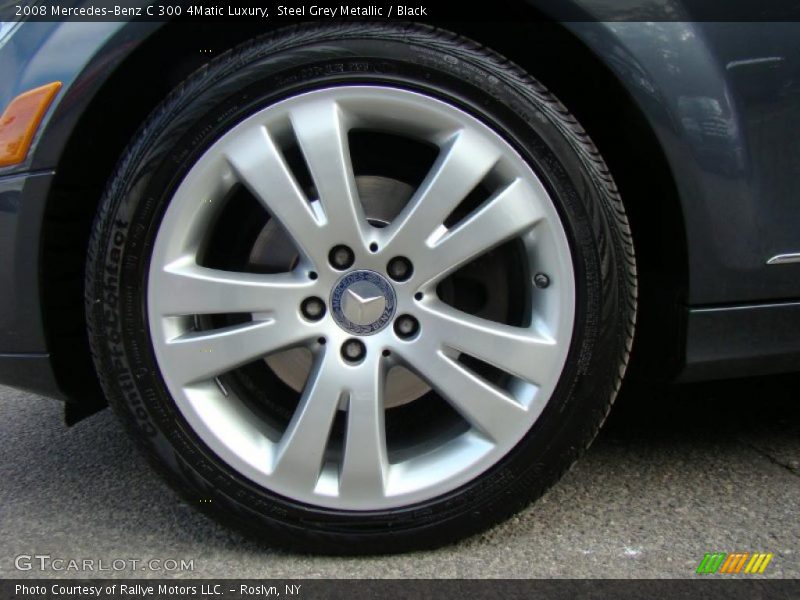 Steel Grey Metallic / Black 2008 Mercedes-Benz C 300 4Matic Luxury