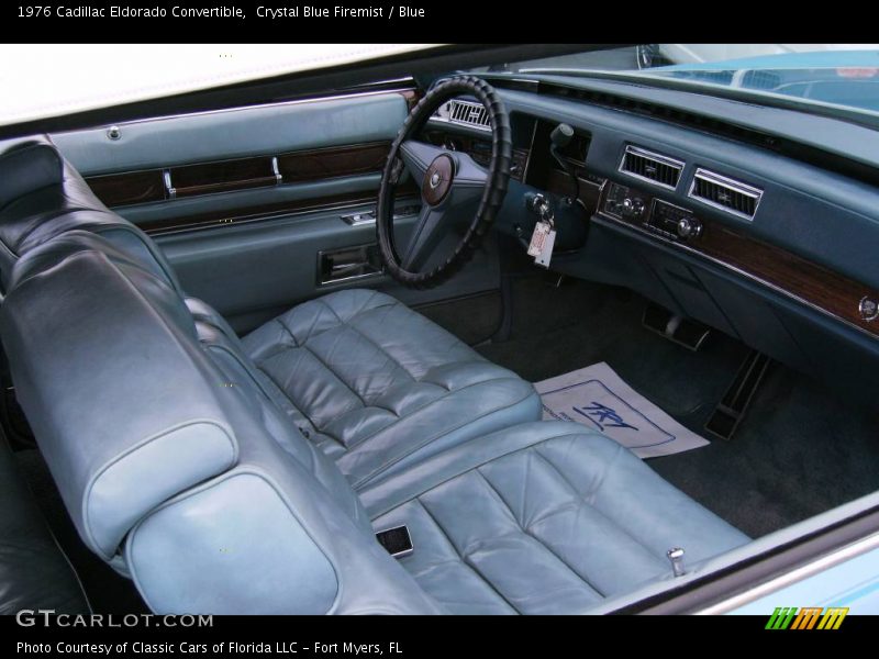 Crystal Blue Firemist / Blue 1976 Cadillac Eldorado Convertible
