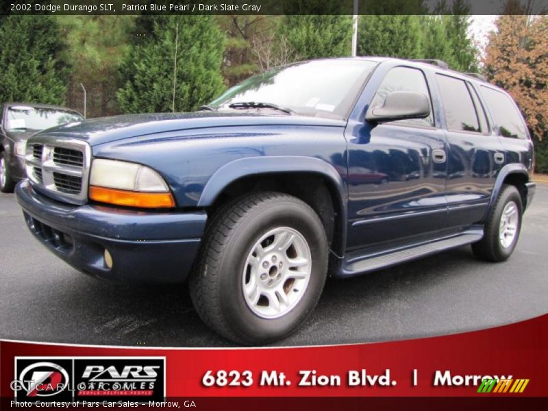 Patriot Blue Pearl / Dark Slate Gray 2002 Dodge Durango SLT