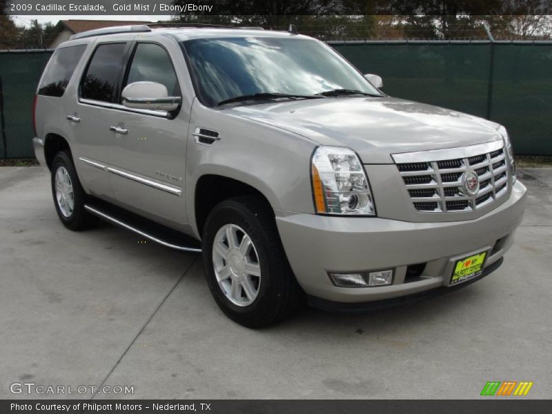 Gold Mist / Ebony/Ebony 2009 Cadillac Escalade