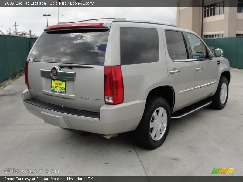 Gold Mist / Ebony/Ebony 2009 Cadillac Escalade