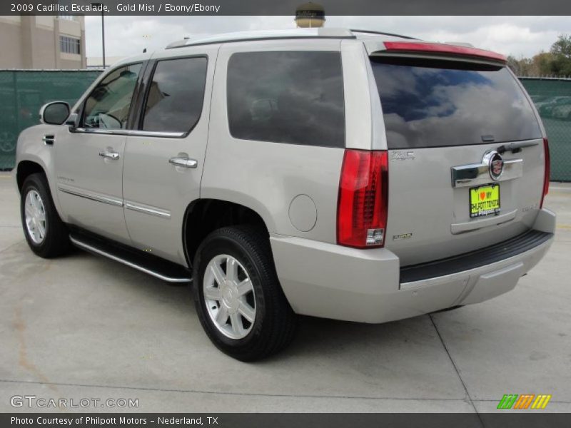 Gold Mist / Ebony/Ebony 2009 Cadillac Escalade