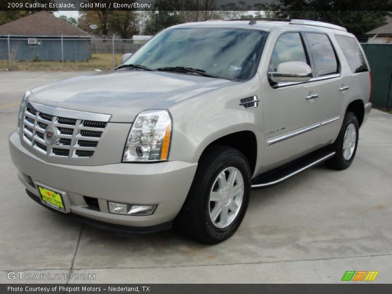 Gold Mist / Ebony/Ebony 2009 Cadillac Escalade