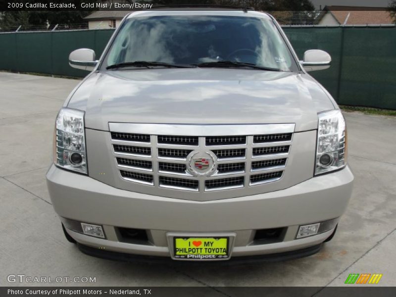 Gold Mist / Ebony/Ebony 2009 Cadillac Escalade