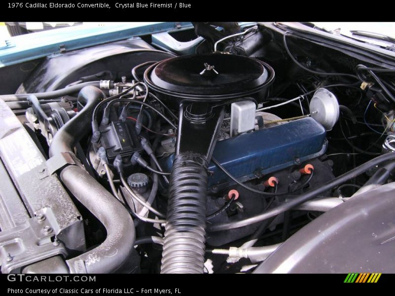 Crystal Blue Firemist / Blue 1976 Cadillac Eldorado Convertible