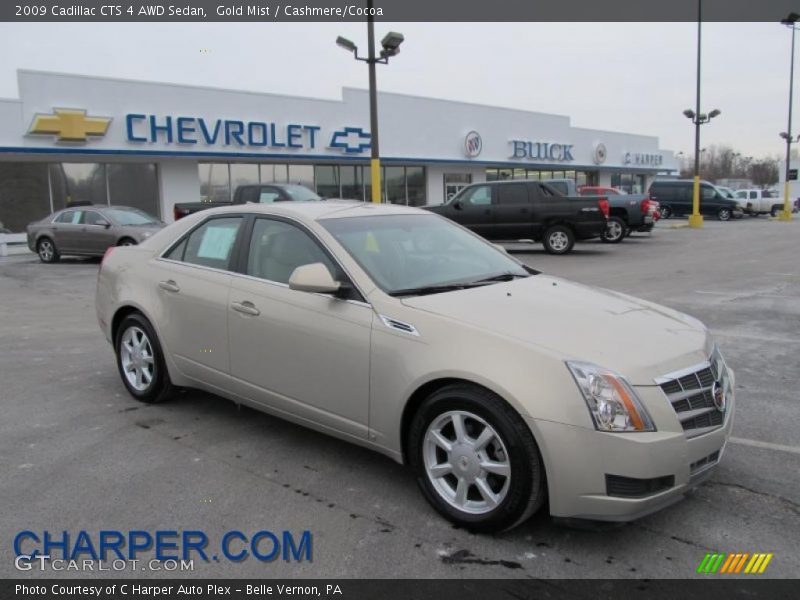 Gold Mist / Cashmere/Cocoa 2009 Cadillac CTS 4 AWD Sedan