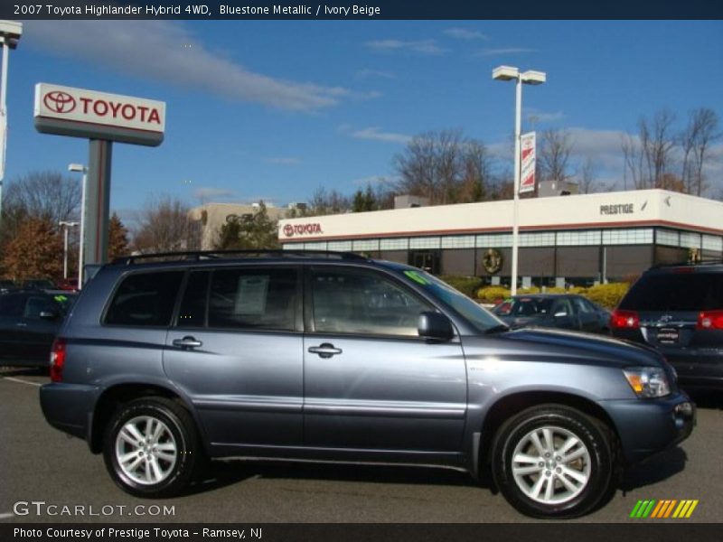 Bluestone Metallic / Ivory Beige 2007 Toyota Highlander Hybrid 4WD