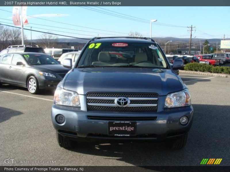 Bluestone Metallic / Ivory Beige 2007 Toyota Highlander Hybrid 4WD