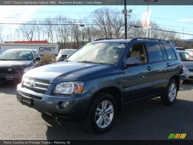 Bluestone Metallic / Ivory Beige 2007 Toyota Highlander Hybrid 4WD