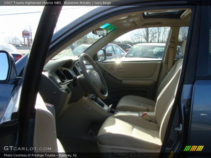 Bluestone Metallic / Ivory Beige 2007 Toyota Highlander Hybrid 4WD