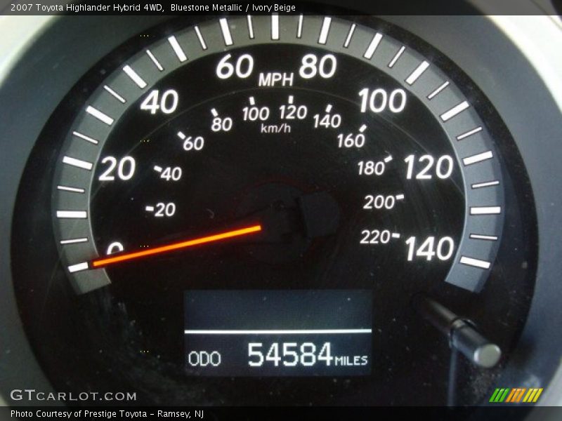 Bluestone Metallic / Ivory Beige 2007 Toyota Highlander Hybrid 4WD