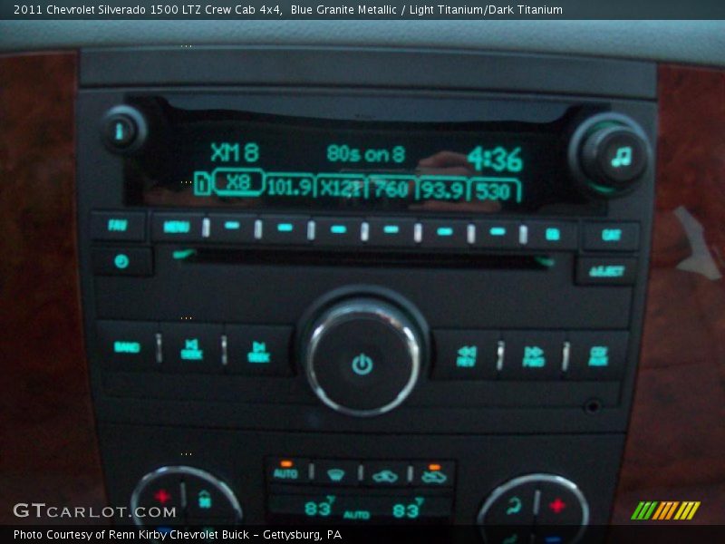 Blue Granite Metallic / Light Titanium/Dark Titanium 2011 Chevrolet Silverado 1500 LTZ Crew Cab 4x4