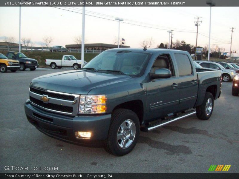 Blue Granite Metallic / Light Titanium/Dark Titanium 2011 Chevrolet Silverado 1500 LTZ Crew Cab 4x4