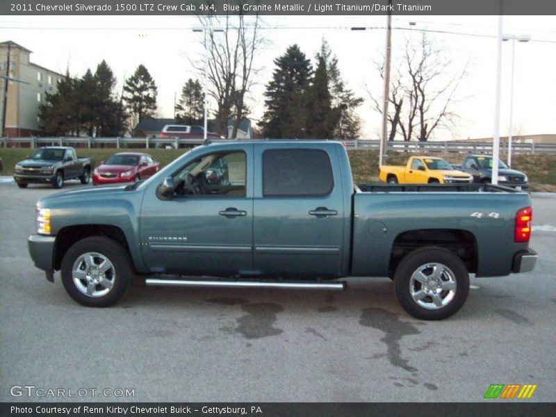Blue Granite Metallic / Light Titanium/Dark Titanium 2011 Chevrolet Silverado 1500 LTZ Crew Cab 4x4